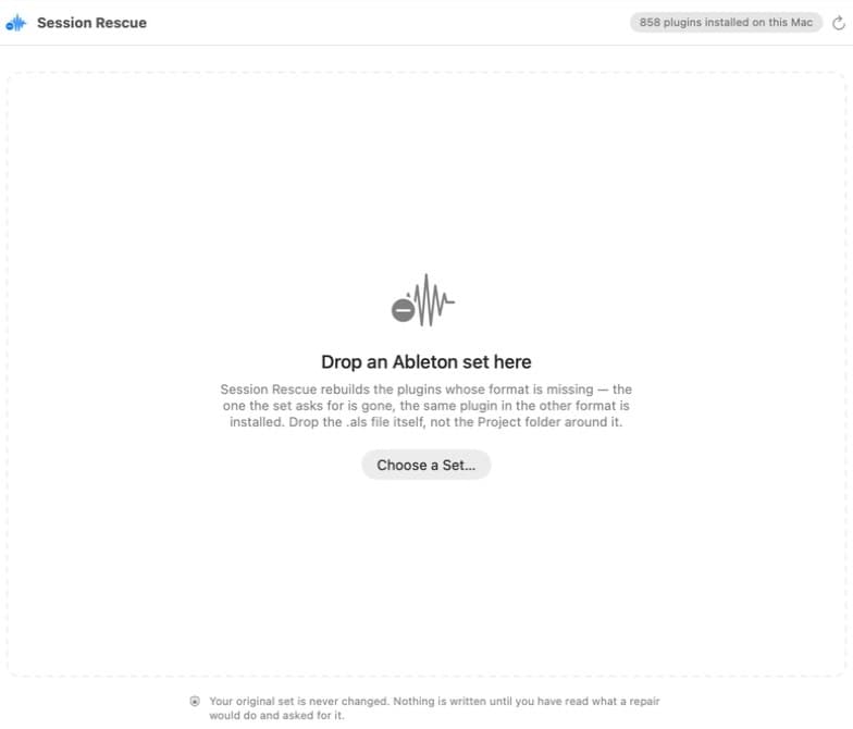 Session Rescue product interface